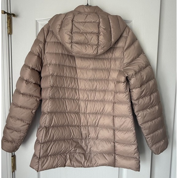 32 Degrees Down Packable Hooded Puffer Jacket Quilted Coat Women's Size L  Taupe - Picture 10 of 11